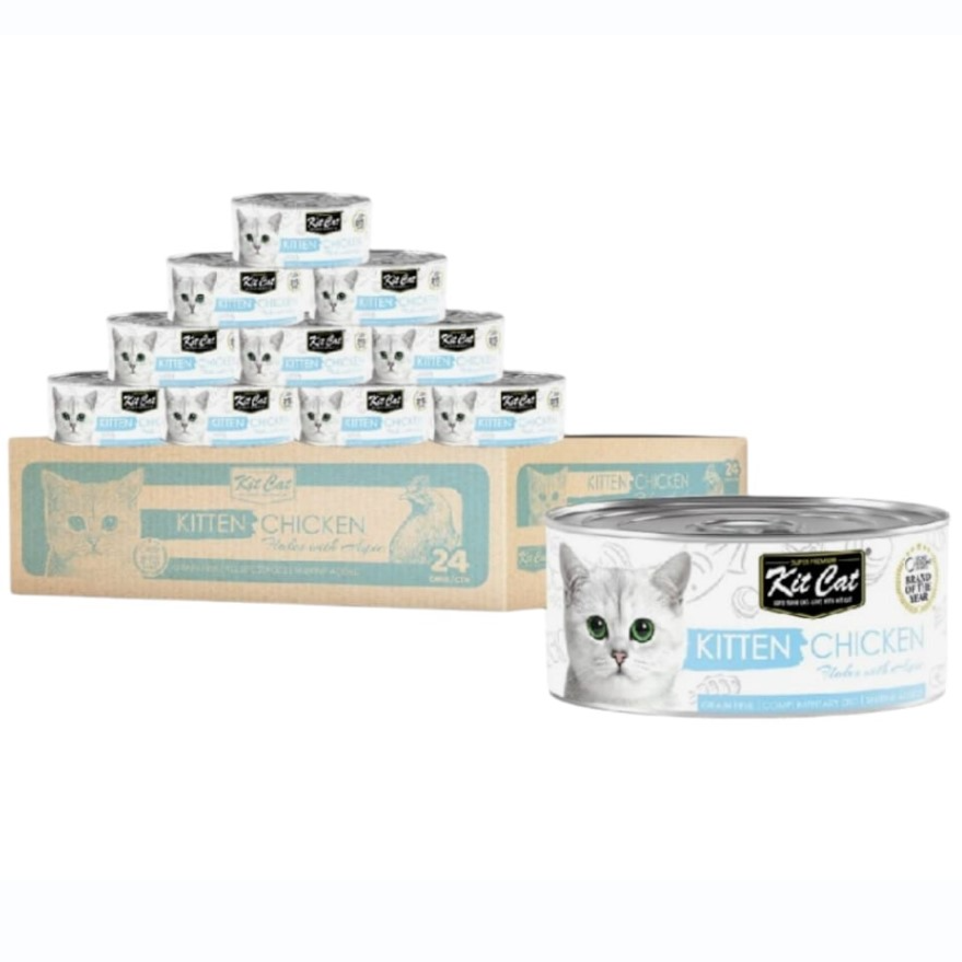 Kit Cat Kitten Chicken Flakes With Aspic 24x80g