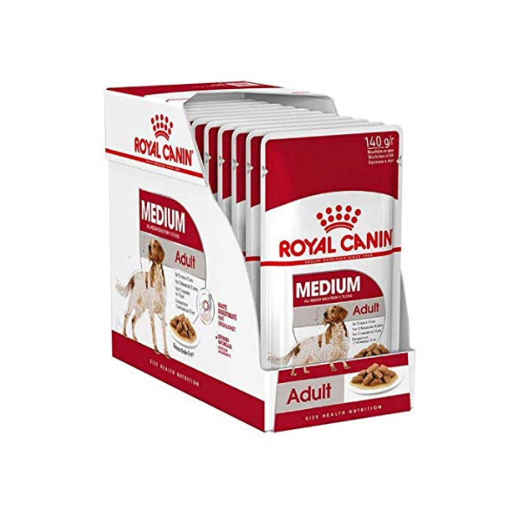 Royal Canin Medium Adult Dog Wet Food 140g x 10 Pouches
