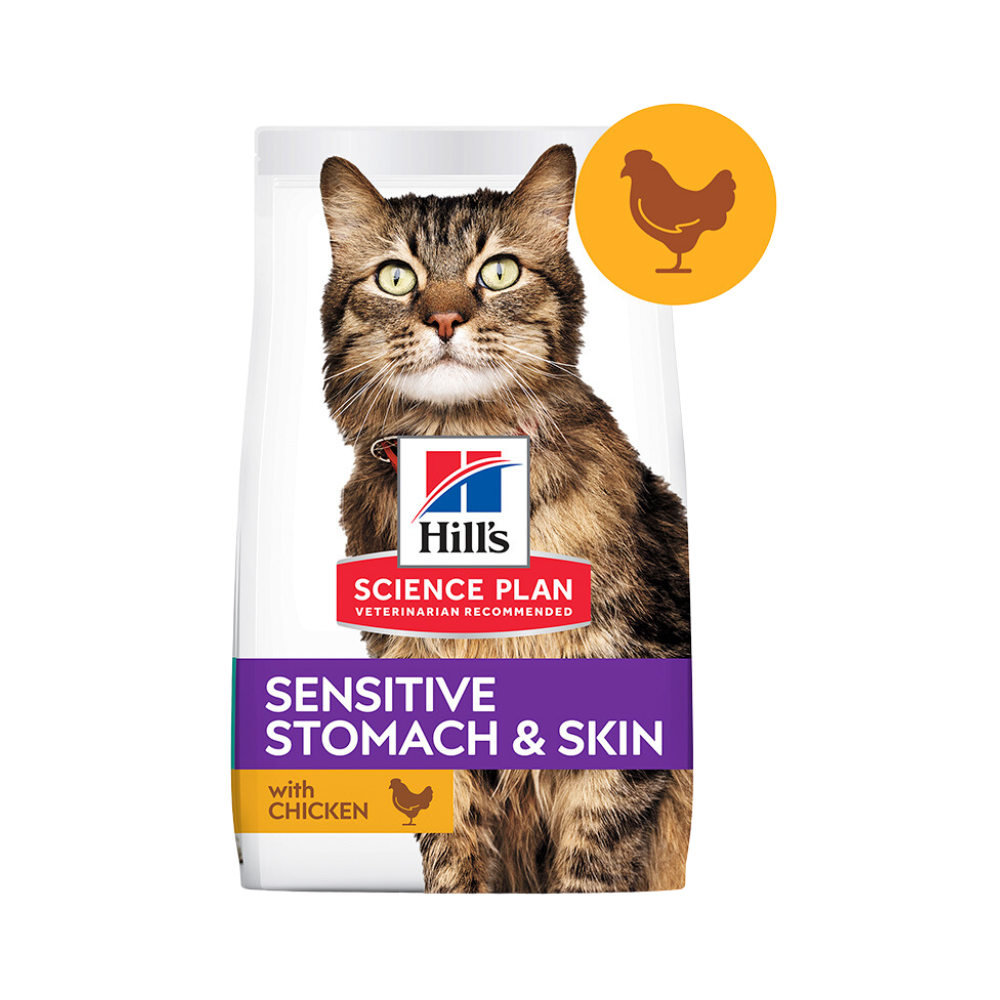 Hills Sensitive Stomach & Skin With Chicken Cat Dry Food 1.5kg