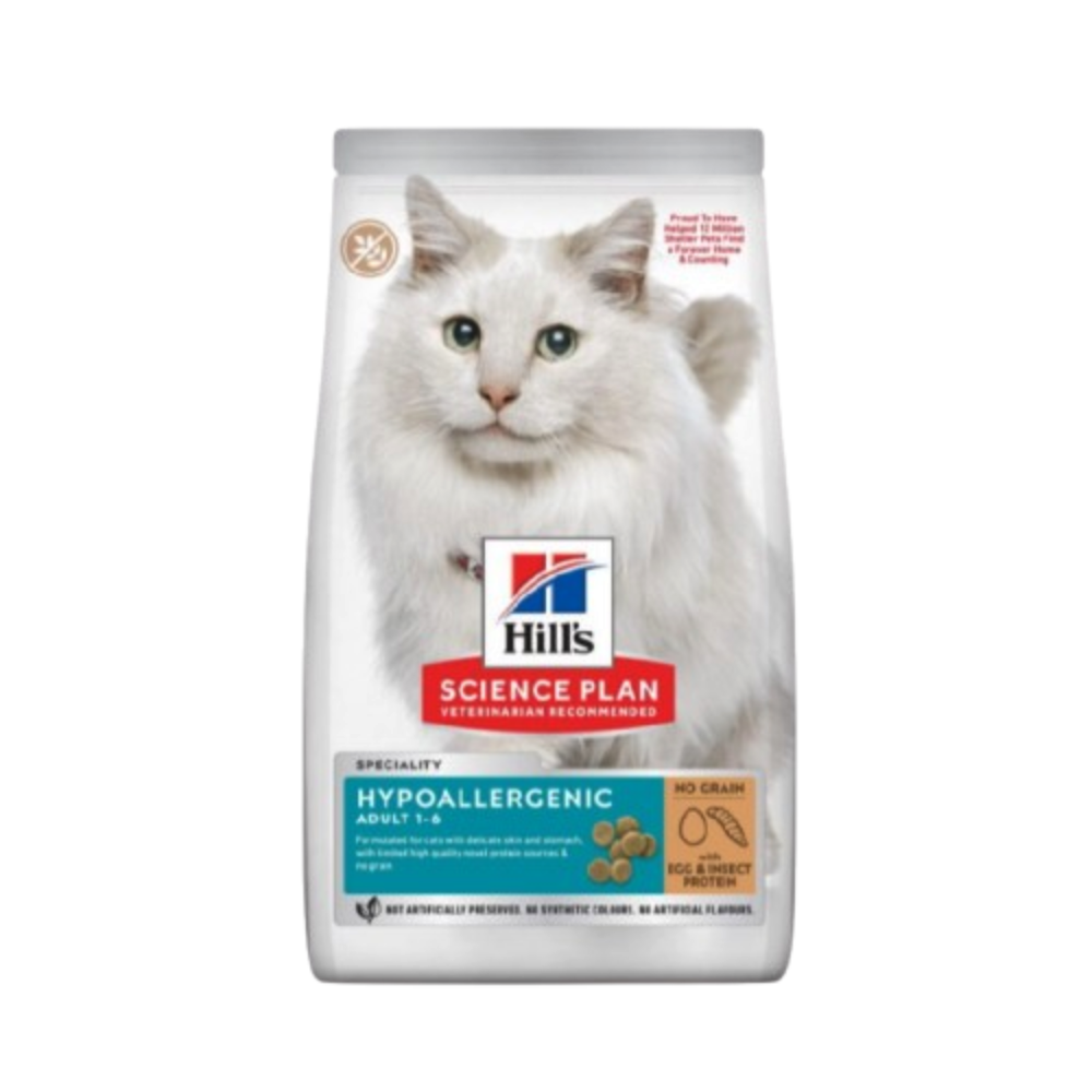 Hills Hypoallergenic Cat Dry Food With Egg & Insect Protein 1.5kg