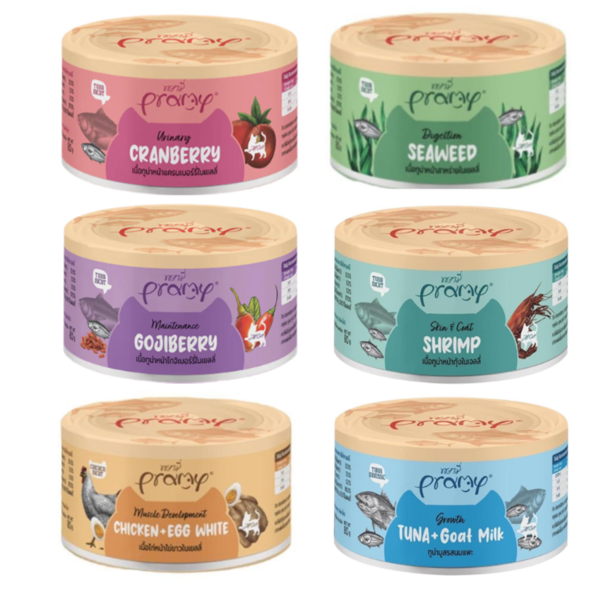 Pramy Mix flavor Cat Wet Food, 80g x 12 Can