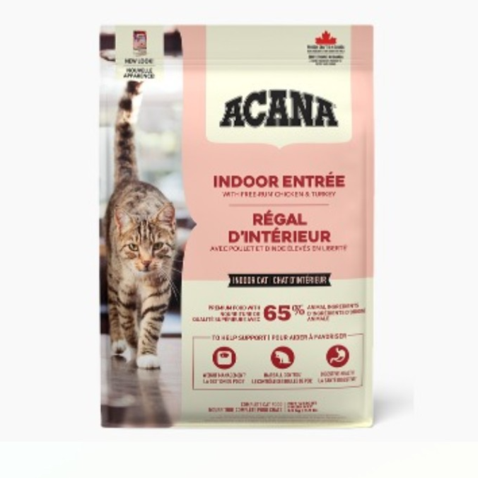 Acana Indoor Entree Recipe with Poultry & Fish Cat Adult Dry Food 4.5Kg
