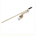 Interactive Durable Wood Cat Mouse Toy With Feather Bell