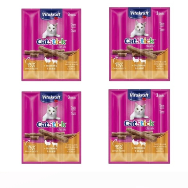 Vitakraft Cat Stick Mini Turkey & Lamb 18g (4pack)