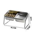 Stainless Steel Elevated double Pet Bowl