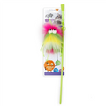 Fluffer Wand Cat Toy. Green