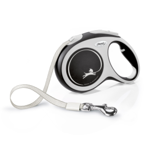 Flexi Retractable New Comfort Lead Tape Black, Large, 5m